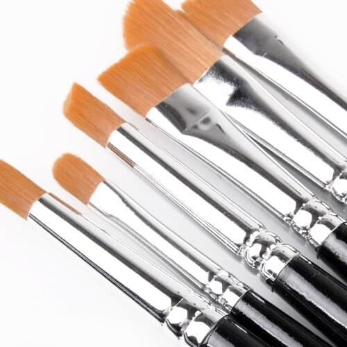 12Pcs/Set Copper Tube Paint Brushes Set with Nylon Hair for 10.7*28cm Paint Brushes