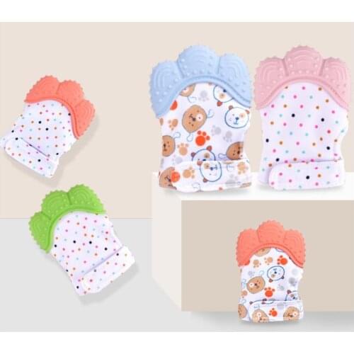 150 Uds guantes de dentición para bebés chupete para dentición de lactancia guantes molares Para Niños mordedor