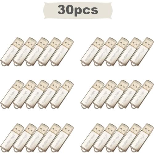 30pcs/lot With key ring USB Flash Drive 16GB Pendrive 32GB 64GB 128GB Pen Drive Flash USB Stick 8GB 4GB U Disk Pen Drive cle usb