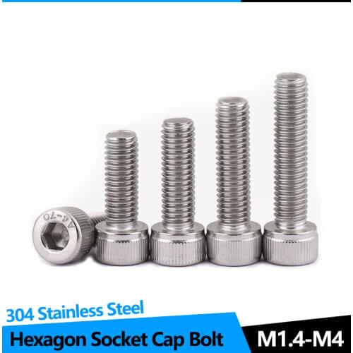 Hexagon Socket Cap Screw extension Cup Head Cheese Head Screw Hex Socket Cap Screw M3M4*4/5/8/-180 304 Stainless Steel DIN912