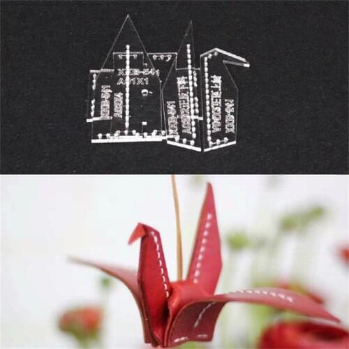 Acrylic Stencil Laser Cut Template DIY Leather Handmade Craft Paper Crane Sewing Pattern 150x70mm
