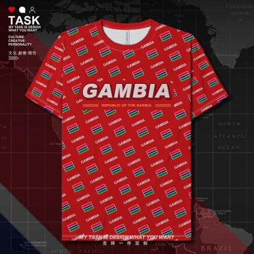 Republic of The Gambia GMB Gambian GM Quick Dry t shirt mens casual sporting clothing gym mens tracksuit new clothes summer