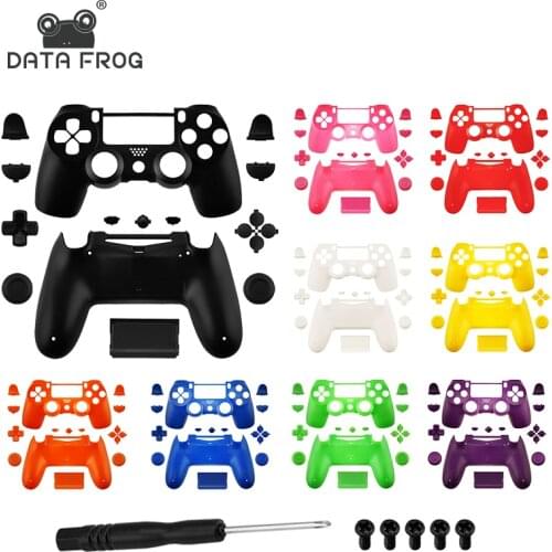 Data Frog Replacement Full shell and buttons mod kit for PS4 Slim Gamepad Protection Case For jds 040 PS4 Slim Pro Housing Cover