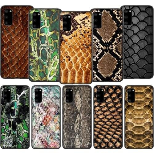 T170 Snake Skin Art Case for Samsung Galaxy Note 8 9 10 S6 S7 S8 S9 S10 S10E S20 Ultra Plus Edge Lite