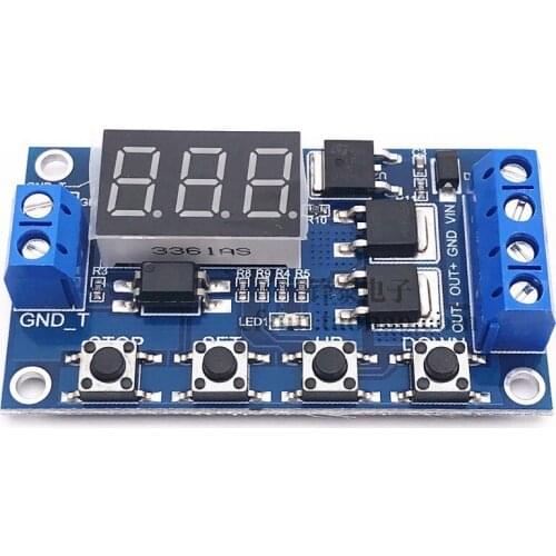 DC5-36V Dual MOS LED Digital Time Delay Relay Trigger Cycle Timer Delay Switch Circuit Board Timing Control Module DIY