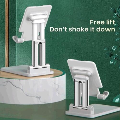 Tablet Stand Bracket Desktop Phone Holder Double Aluminum Tube Adjustable Folding Video Live Support Mount for IPhone IPad