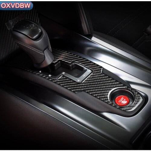 For nissan GTR R35 Car Accessories Airspeed Carbon Fiber Car Gearshift Panel Frame Cover Stickers Car Styling 2009-2015
