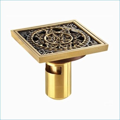 Square shower drains,Deepwater closure Art Brass floor drain,floor drain strainer,J14272
