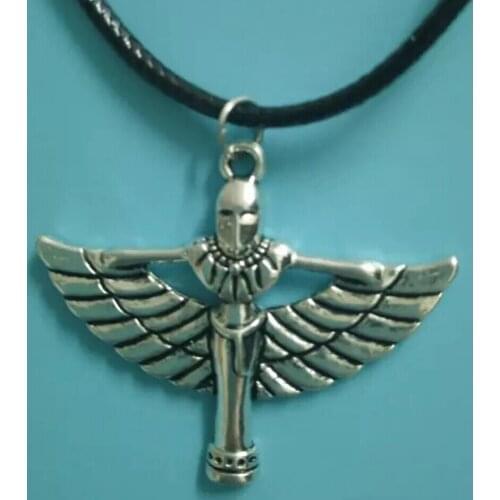 HOT!!! 10pcs Ancient Egypt Series The Eye of Horus Anubis Hathor Tefnut Goodness Cleopatra pendant leather necklace A507