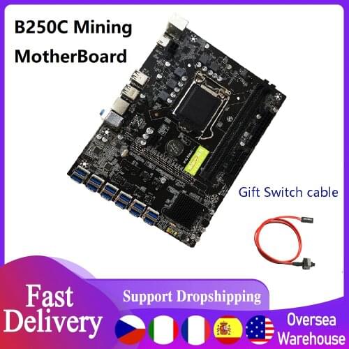 For Asus B250 MINING EXPERT 12 PCIE mining rig BTC ETH Mining Motherboard LGA1151 USB3.0 SATA3 Intel B250 B250M DDR4