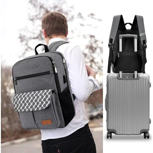 Multifunction Enlarge Laptop Backpacks USB Charging 15.6 Inch Mens Backpack Anti theft Large Capacity Male Travel Bag