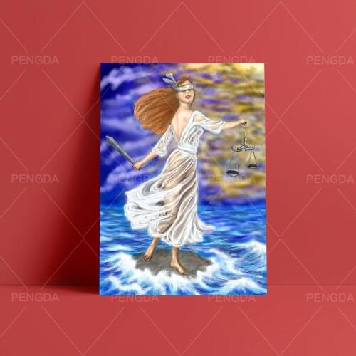 Modular Pictures Home Girl Blindfold Decoration Wall Art Modern Canvas Sea Blue Cool Prints Painting For Bedroom Poster No Frame