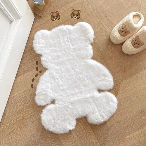 Soft Plush Bear Carpet For Living Room Baby Room Anti-slip Rug Bedroom Water Absorption Carpet Rugs Shaggy Home Floor Mat