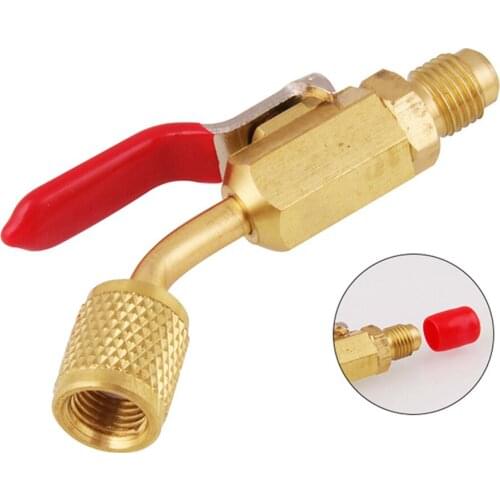 Pack of 6 pieces of air conditioner refrigerant angle compact adapter refrigerant tank adapter 6014 vacuum pump adapter