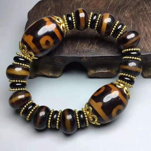 Natural Tibetan three eye Pearl Bracelet