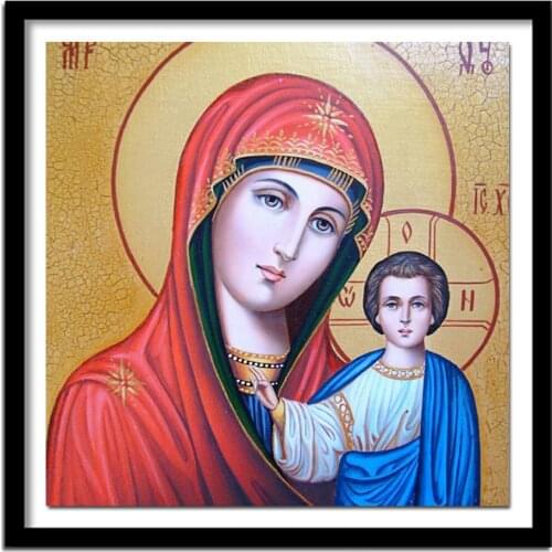 New 5D Diy Diamond Painting Religion Kazan Icon of our Lady Diamond Handicraft Needlework Crafts Embroidery Cross Stitch