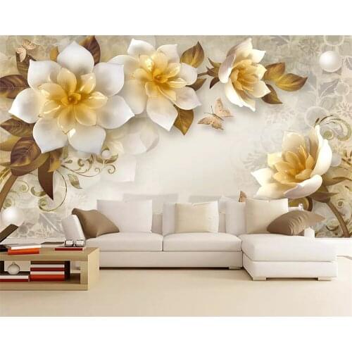 Beibehang wallpaper for walls 3 d wallpaper 3D embossed floral wallpaper decorative mural TV background wallpaper for kids room