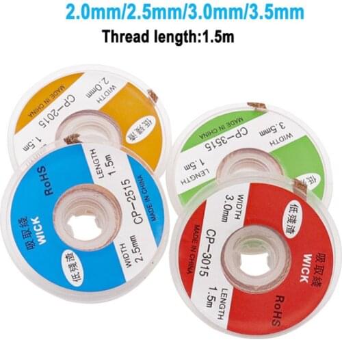 1.5M Desoldering Braid Welding Solder Remover Wick Wire Low Residue Tin Strip