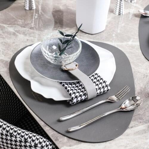 Nordic Modern Light Luxury Model Room Tableware Dining Table Decoration White Special-Shaped Fold Ceramic Western Plate Set
