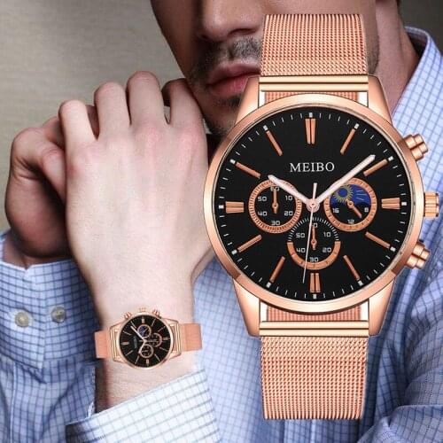 2020 Luxury Mens Fashion Ultra Thin Watches Simple Men Couple Business Stainless Steel Mesh Belt Quartz Watch Relogio Masculino