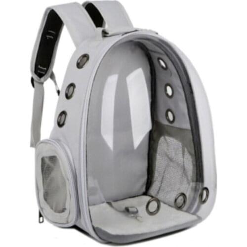 Gray Transparent Astronaut Cat Dog Carry Backpack