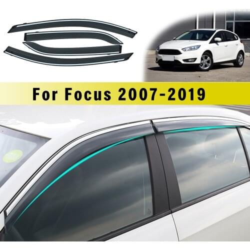 4PCS Car Window Sun Visor For Ford Focus/Fiesta/Mondeo/Kuga/EcoSport/ESCORT/DEGE/TERRITORY Window Deflectors Car Accessories