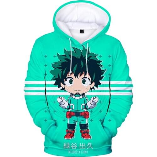 My Hero Academia 3D Printing Hoodie Sweatshirt Deku Harajuku Streetwear Anime Hoodie Men Women Fashion Casual Cartoon Pullover
