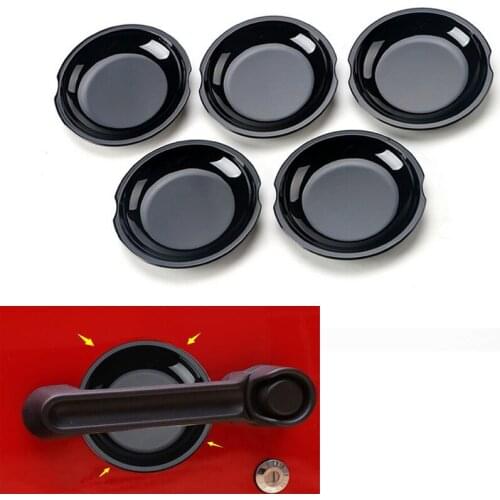YAQUICKA 5pcs/set Car Door Bowl Anti-scratch Protection Handle Recess Guards Covers Trim For Jeep Wrangler JK 4Doors 2007-2015
