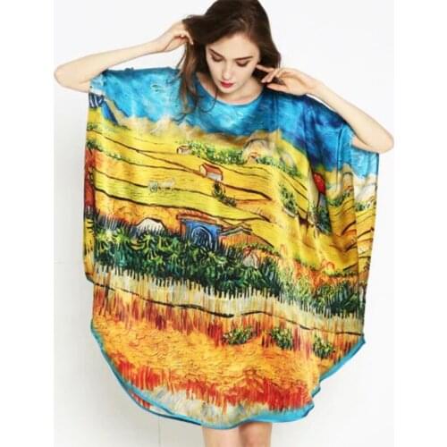 Women Real Silk Nightdress Women 100% Mulberry Silk Sleepwear Female Long Silk Laides Loose Large Size Home ServiceNightgown