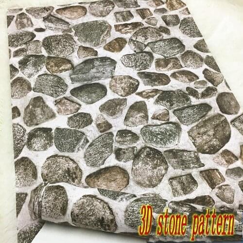 Beibehang 3D Stereo Relief Wallpaper Retro Stone Pattern PVC Imitation Stone Background Wallpaper Restaurant Restaurant Hotel