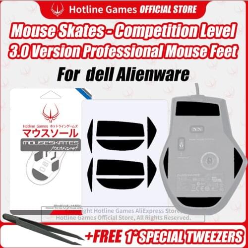 Hotline Games 3.0 Competition Level Mouse Skates Mouse Feet Pad Replacement Feet for DELL Alienware TactX Mouse 0.28mm Thickness