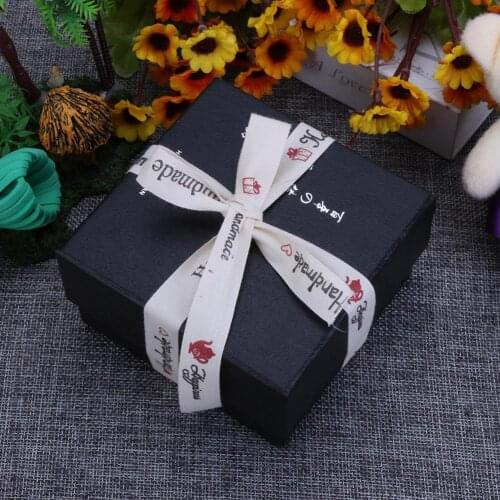 5 Yards/Lot Handmade Printed Cotton Ribbons for DIY Sewing Clothes Label Tags Gift Box Packing Accessories