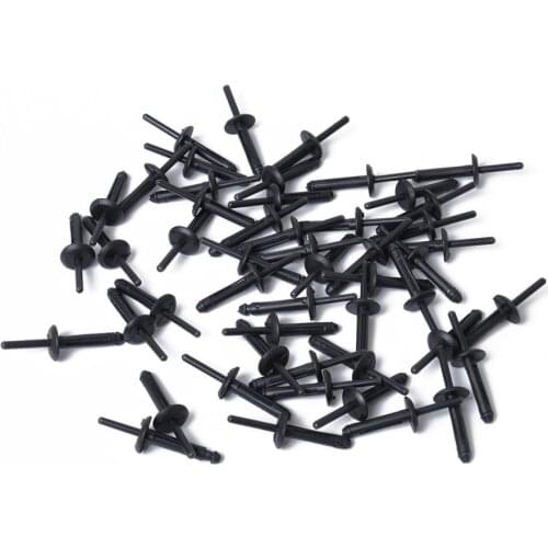 50Pcs Car Retainer Clips & Plastic Fasteners Kit Auto Push Pin Rivets Set