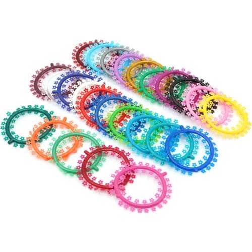 50pcs Dental Elastic Orthodontic Cartoon Flower Ligature Ties O-Ring for Brackets Braces Rubber Ring Dental Orthodontics Tool