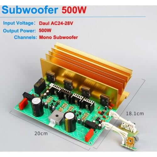 500W High Power Subwoofer Amplifier 4558 Bass Mono Sound Amplifier Subwoofer board