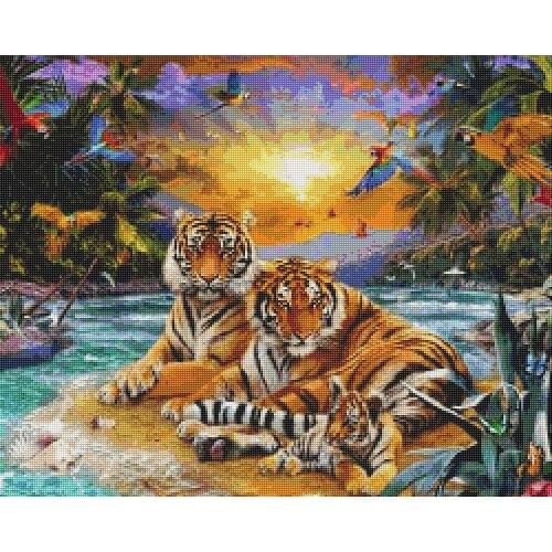 Tiger Needlework Diamond Painting Cartoon Diamond Embroidery Diamond Picture Christmas Home Decor