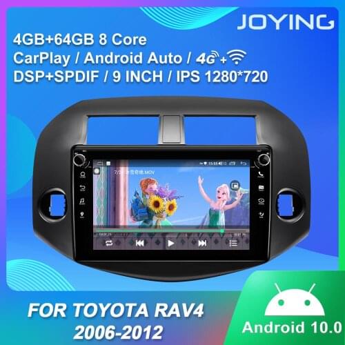 Car Radio player 4GB RAM*64GB ROM Android 10.0 head unit 9 inch car radio GPS Navigation 1280*720 for TOYOTA RAV4 2006-2012 RDS