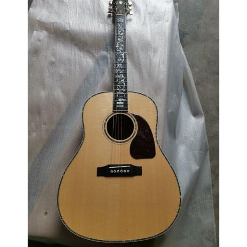 Free shipping handmade AAAA quality custom shop vine koa all solid wood slope shoulder acoustic electric guitar