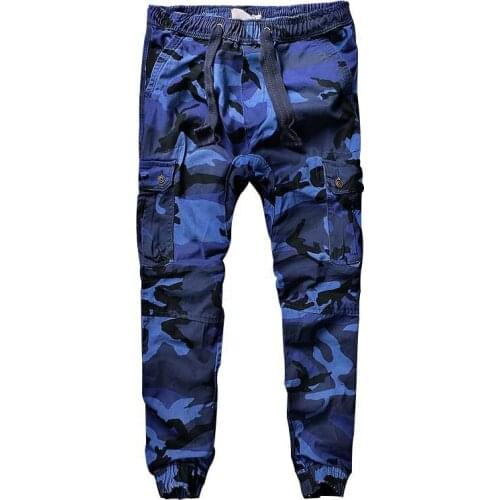 2021 New Fashion Camo Joggers Cargo Pants Men Casual Cotton Loose Baggy Harem Trousers Military Army Style Outdoor Clothes