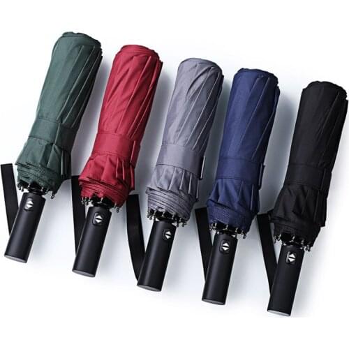 Business Automatic Umbrella Windproof Anti-UV Protection Folding Umbrella Portable Travel Rain Women Umbrella Man Gift B50