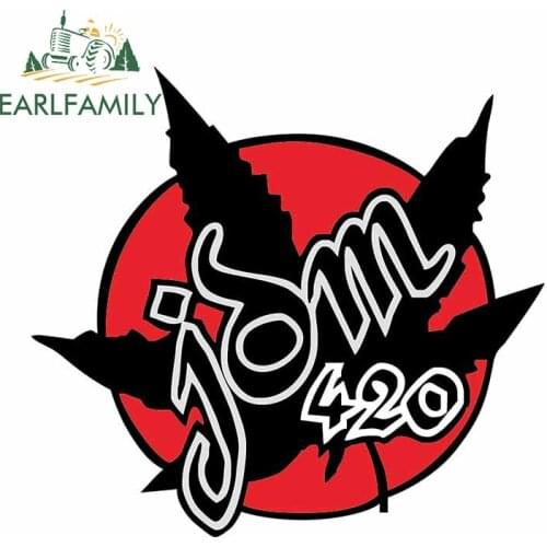 EARLFAMILY 13cm x 11.9cm for JDM Car Stickers Waterproof Motorcycle Helmet Graffiti Window DIY Trunk Decal Scratch-proof Decal