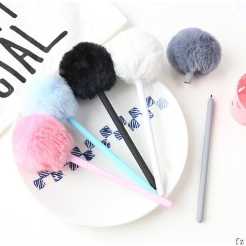 200 Pcs Gel Pens Hair Pendant Gel Ink Pen Black Ink Kawaii Cartoon Gift for Writing Office School Supplies