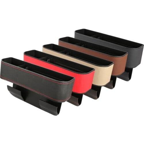 PU Leather Car Seat Gap Storage Car Seat Crevice Cup Drink Storage Box Holder Organizers Auto Gap Pocket Stowing