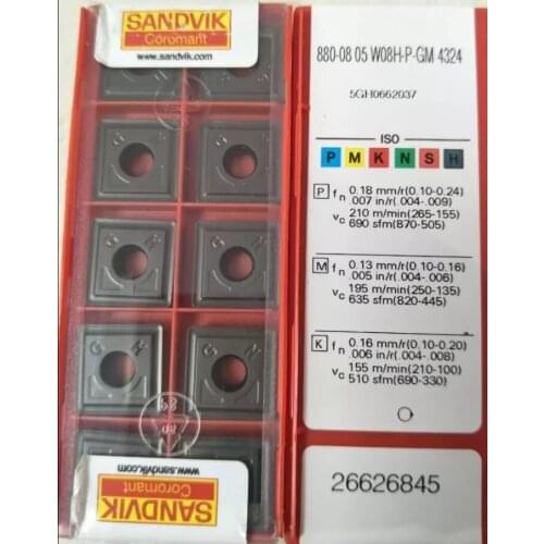 10PCS CARBIDE INSERT 880-0805W08H-P-GM 4324