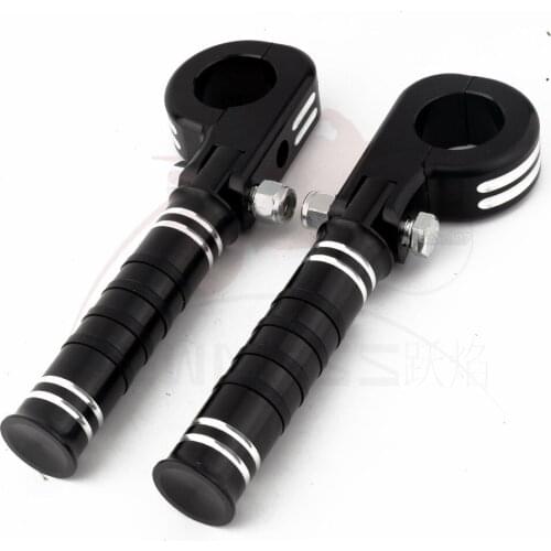 Motorcycle Highway Foot Pegs 1.25'' 1.5inch Engine Guard Crash Bars Footrest Clamp Mount Pedal For Harley Sportster