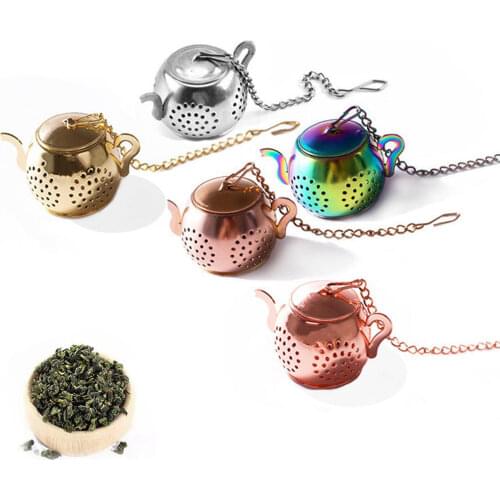 LINSBAYWU Hot selling Creative Tea Balls Strainer Stainless Steel House Shaped Tealeaf Bag Locking Mesh Infuser Tea Accessories