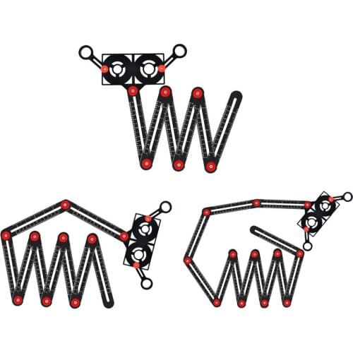 Multi Angle Measuring Ruler 6/9/12-fold Ceramic Tile Hole Drill Guide Tool Universal Locator Angle Finder Measurement Tool