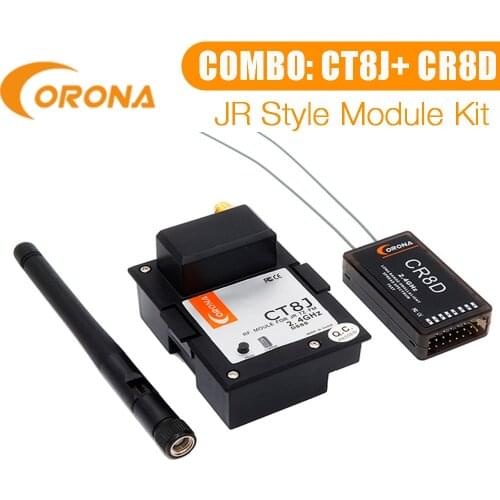 Corona 2.4Ghz JR Graupner Module & Rx Combo Kit CR8D+CT8J (V2 DSSS)