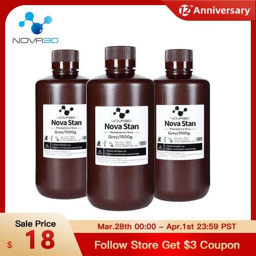 NOVA3D UV Resin 3D Printer 405nm LCD Printing Resina Colorful Material Compatible MONO X Printer Sensitive Liquid Photopolymer