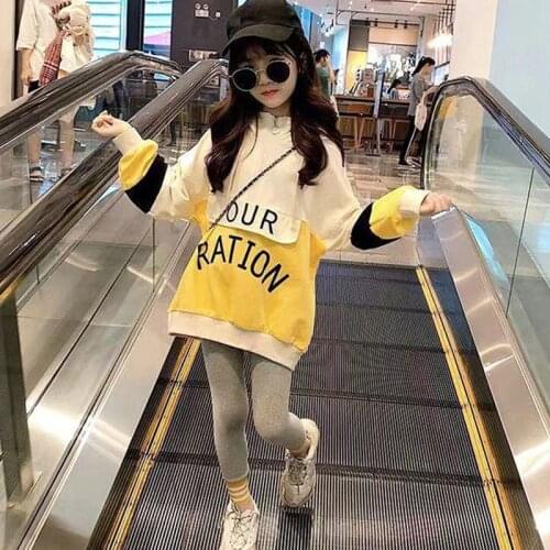 2021 Fashionable New Girls' Clothing Spring Autumn Hooded Outfits Big Kids Middle And Big Kids Leisure ChildrenS Clothes Suit